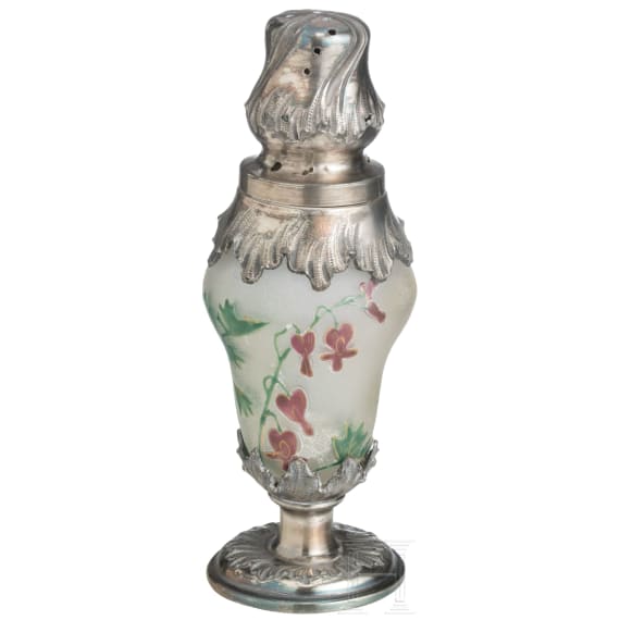 Jugendstil-Zuckerstreuer, Verreries de Saint-Denis, Legras & Cie., 1920er Jahre
