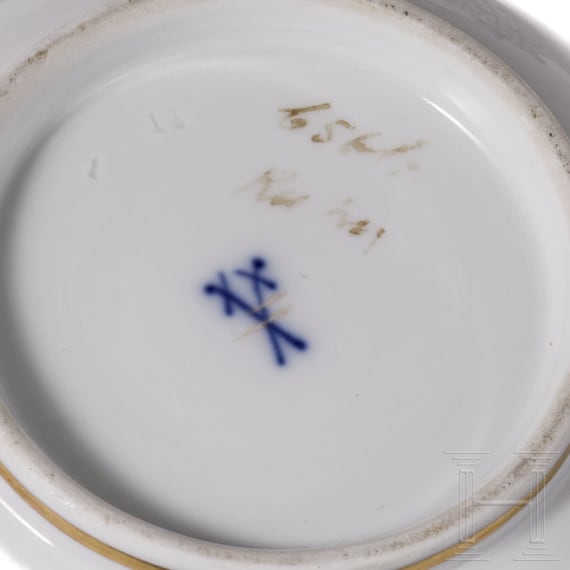 Deckeldose und Henkelkorb, Meissen, 1860 - 1924