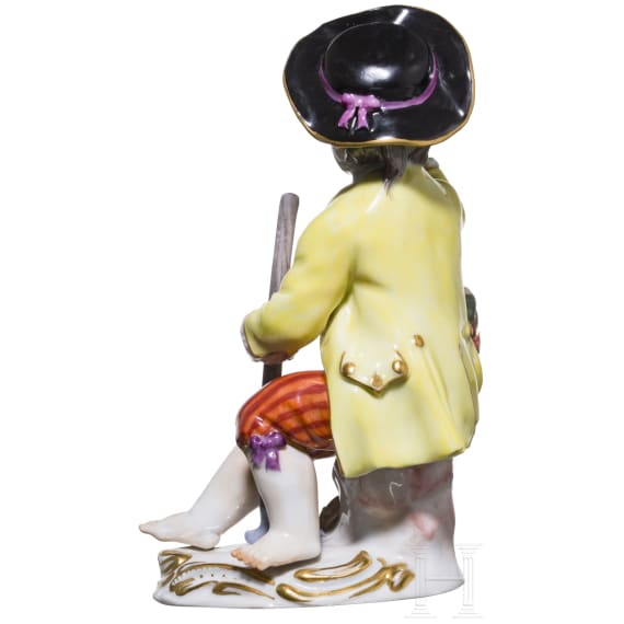 A porcelain gardener child, Johann Joachim Kaendler, circa 1750 (design), Meissen, 20th century (finish)