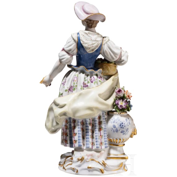 "G&auml;rtnerin", Ernst August Leuteritz nach Michel Victor Acier, 1863-66 (Modell), Meissen, bis 1924 (Ausf&uuml;hrung)