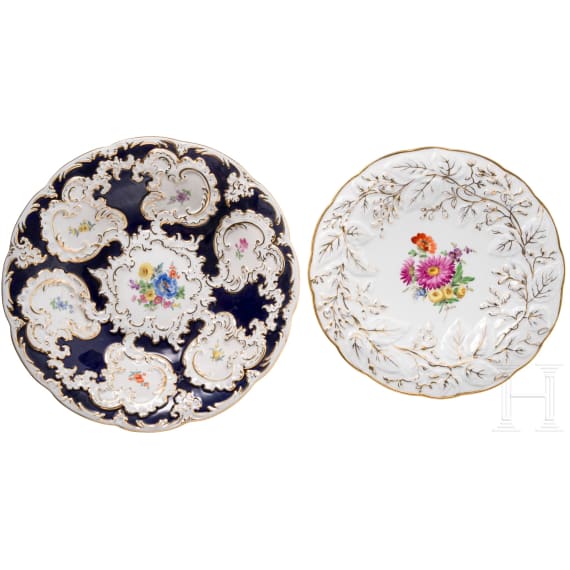 Zwei Prunk-Teller, Meissen, 20th century