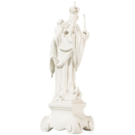 Gottesmutter mit Christusknaben (Patrona Bavariae), Franz X. Lorch, 1946 (Modell), Nymphenburg, um 1950