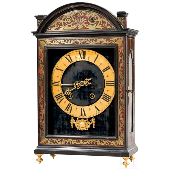 Pendule Religieuse mit Rundbogenaufsatz und Boulle-Intarsien, Pierre De Baufre, Paris, sp&auml;tes 17. Jhdt.
