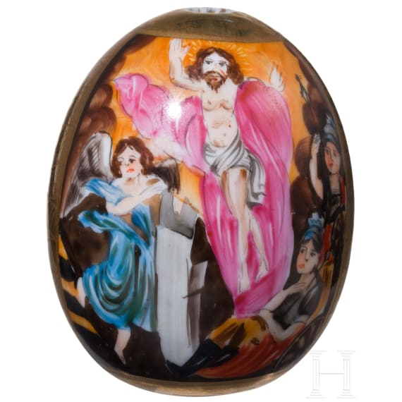Osterei mit der Auferstehung Christi, Russland, Ende des 19. Jhdts.