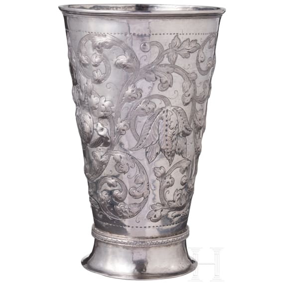 Gro&szlig;er Silberbecher (Kluftbecher), Russland, Moskau, Grigorij Iwanow Serebrjanikow, 1749