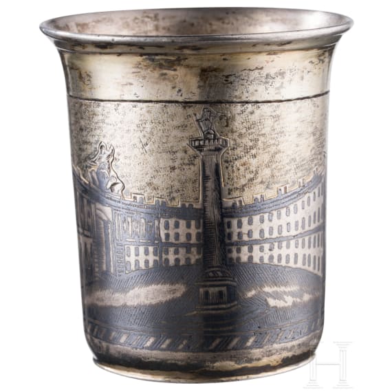 Niello-Wodkabecher, Russland, Moskau, 1843