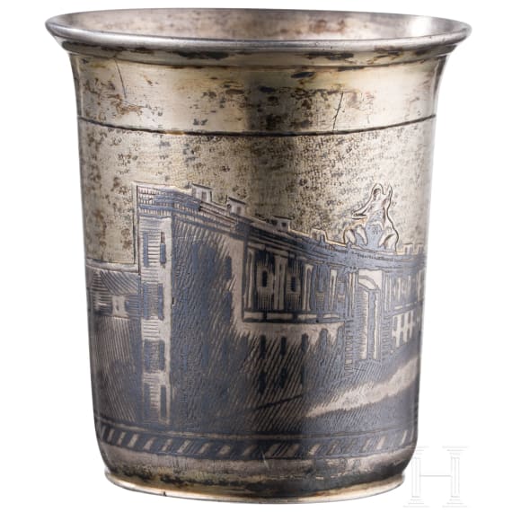 Niello-Wodkabecher, Russland, Moskau, 1843