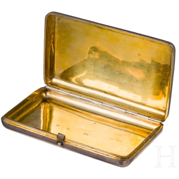 Gro&szlig;es Etui mit niellierter Ansicht, Russland, Moskau, A. Egorow, 1866
