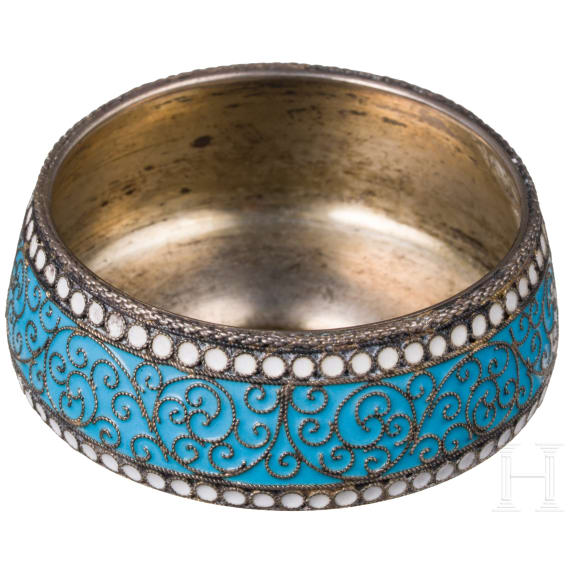 Cloisonn&eacute;-Email-Saliere, Russland, Moskau, Maria Semenowa, 1896-1908