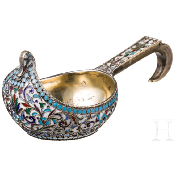 Cloisonn&eacute;-Email-Kowsch, Russland, Moskau, Semen Kazakow, 1908-1917
