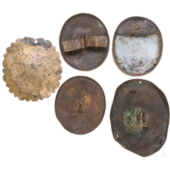Five Russian finift icons, Rostov, late 19th century