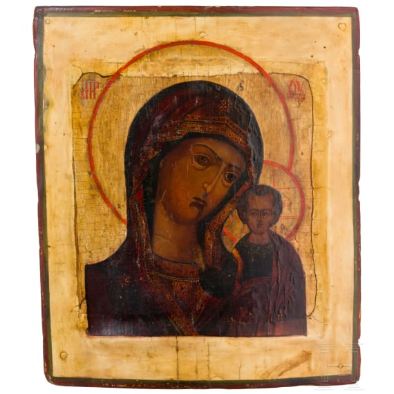 An icon showings the Kazanskaya Mother of God, Russia, 19th century