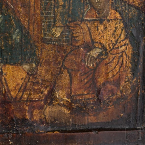 An icon showing Christ descent into hell, Russia, 17th century.