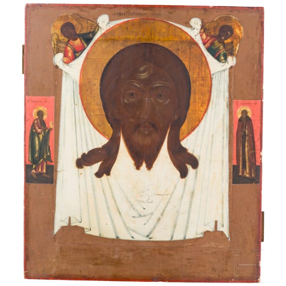 A Russian icon showing the Mandylion, 19th century