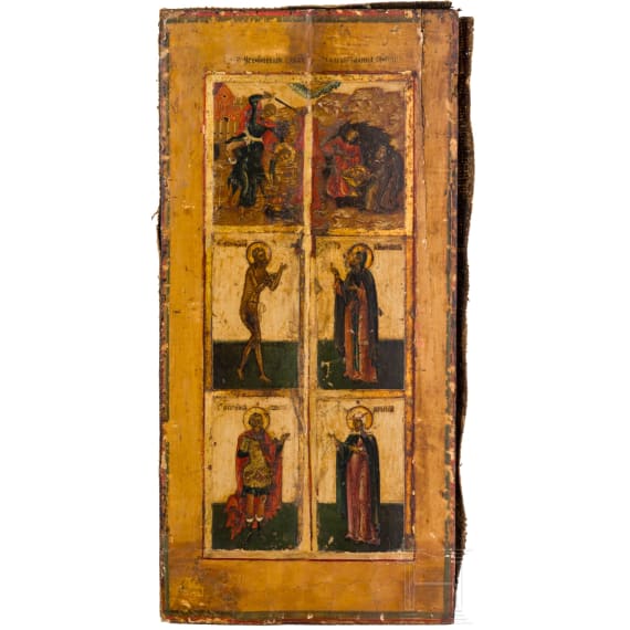 Two wings of an iconostasis, Russia, 19th century.