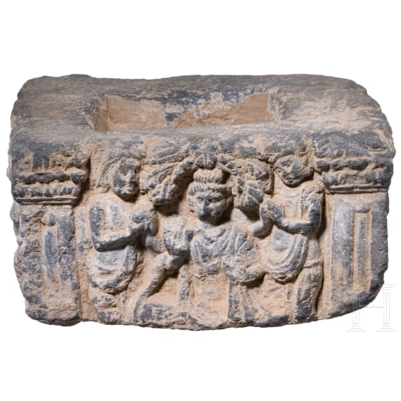 Architekturelement (Kapitell), Pakistan, Gro&szlig;raum Gandhara, wohl 3. - 5. Jhdt.