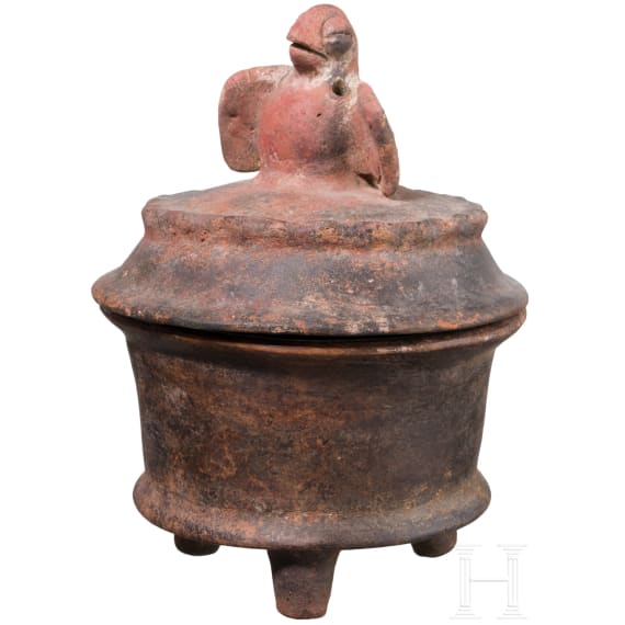 Pr&auml;kolumbisches R&auml;uchergef&auml;&szlig; mit Vogel, Maya-Kultur, Pr&auml;klassik, ca. 200 - 300 n. Chr.