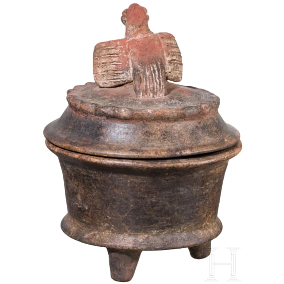 Pr&auml;kolumbisches R&auml;uchergef&auml;&szlig; mit Vogel, Maya-Kultur, Pr&auml;klassik, ca. 200 - 300 n. Chr.