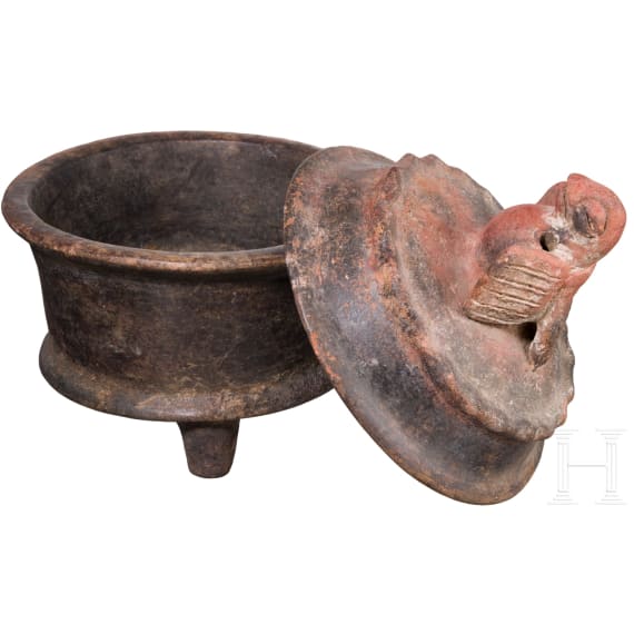 Pr&auml;kolumbisches R&auml;uchergef&auml;&szlig; mit Vogel, Maya-Kultur, Pr&auml;klassik, ca. 200 - 300 n. Chr.
