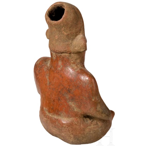 Sitzende, pr&auml;kolumbische Tonfigur, Mexiko, wohl Jalisco-Kultur, 100 v. Chr. - 250 n. Chr.