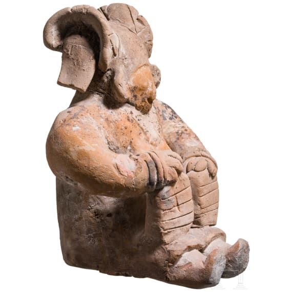 Gro&szlig;e pr&auml;kolumbische Tonfigur, Ekuador, wohl 500 - 1000 n. Chr.