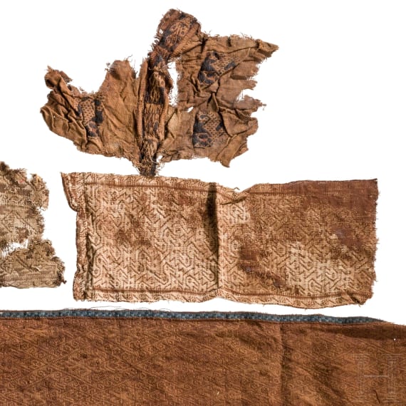 Konvolut Pr&auml;kolumbische Textilfragmente, Peru, Chancay, wohl 1200 - 1465 n. Chr.