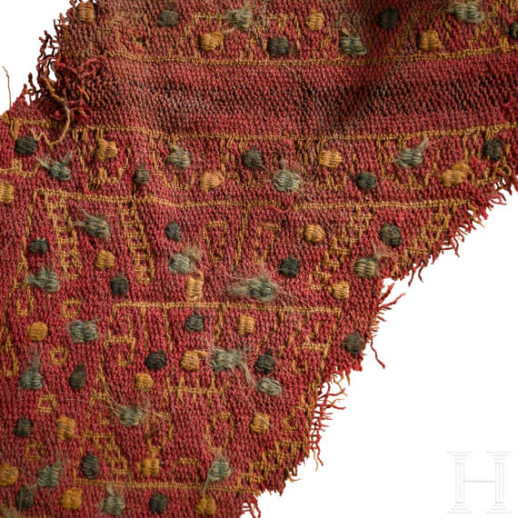 Konvolut Pr&auml;kolumbische Textilfragmente, Peru, Chancay, wohl 1200 - 1465 n. Chr.