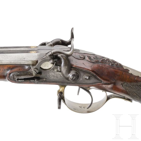 A percussion side by side shotgun by J. Eitel, Weilburg