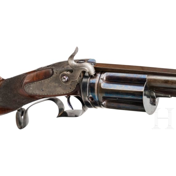 A percussion revolver-shotgun by Fischer in Schaffhausen