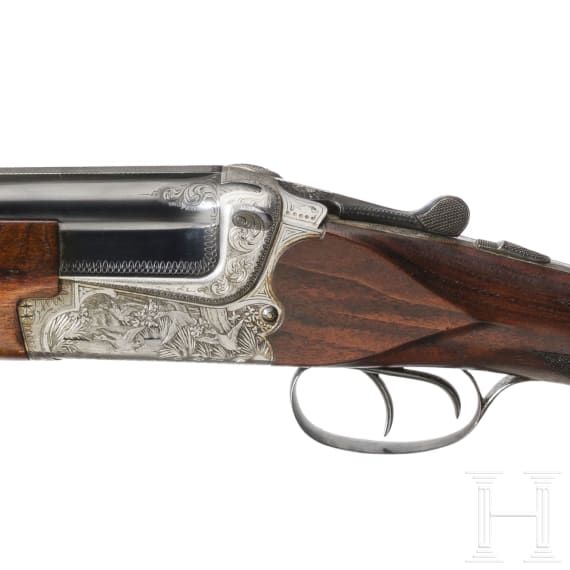 An over and under shotgun by Hubertus, Suhl