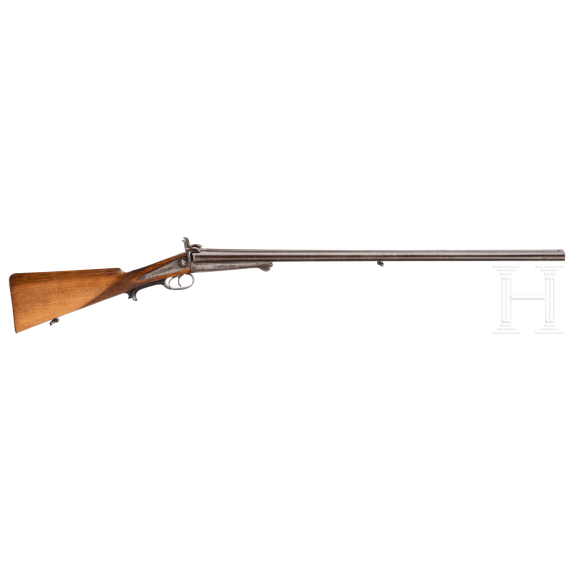 A Haetge pin-fire side-by-side shotgun, Berlin, ca. 1870