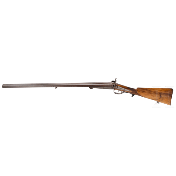 A Haetge pin-fire side-by-side shotgun, Berlin, ca. 1870