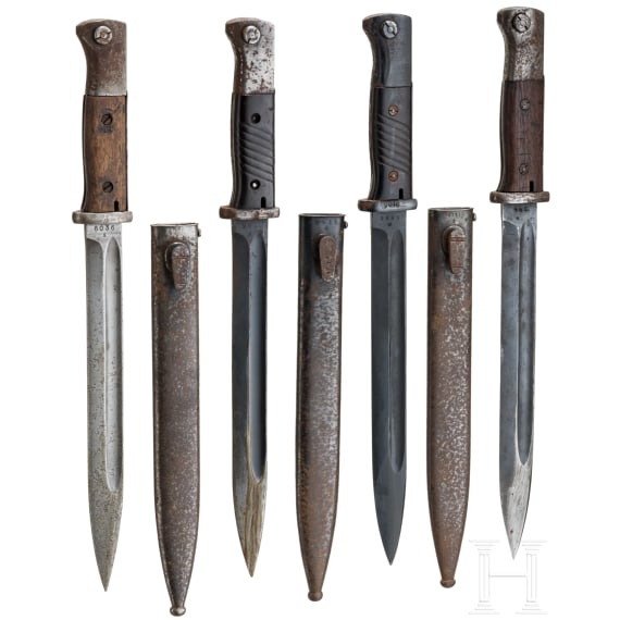 Four bayonets M 84/98 n. A.