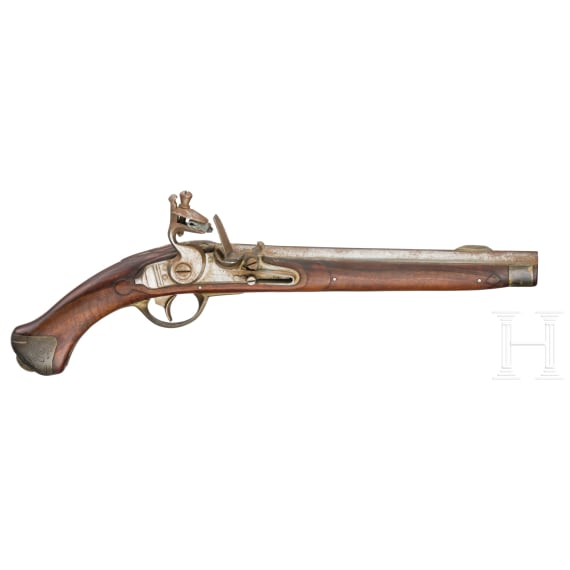 Two muzzle-loading pistols, replicas based on Prussian designs, ca. 1975