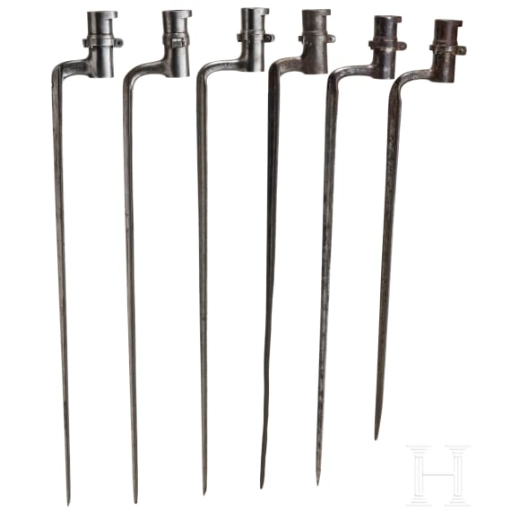 Six socket bayonets, France