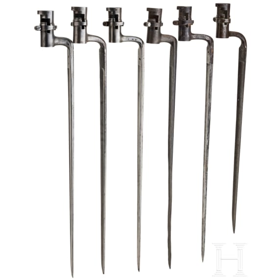 Six socket bayonets, France