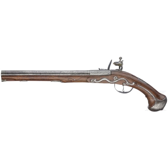 A military flintlock pistol, circa 1700