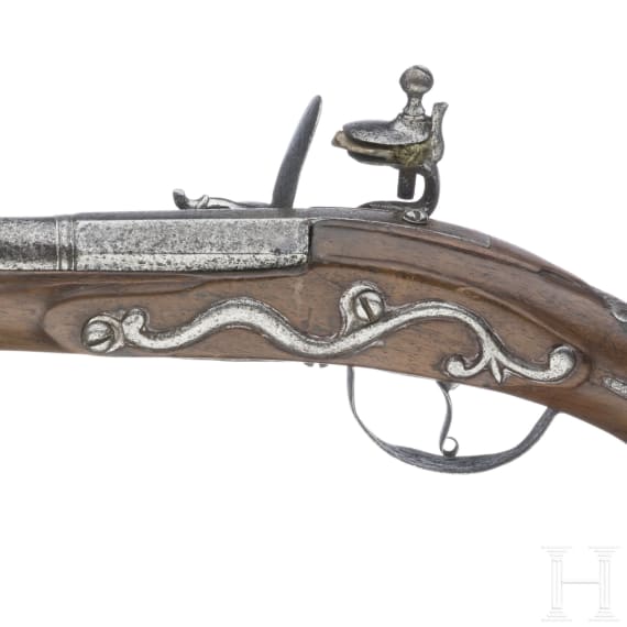 A military flintlock pistol, circa 1700