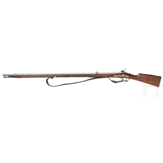 A percussion rifle, replica based on a Prussian model, ca. 1970