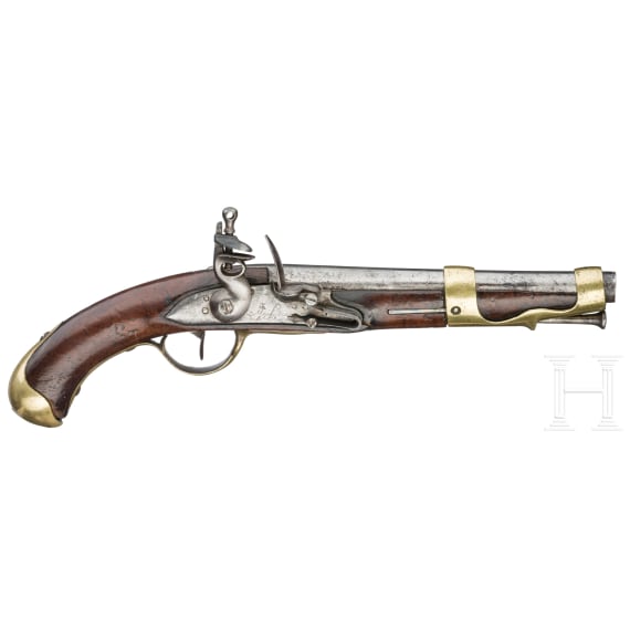 An M 1763/66 flintlock pistol, St. &Eacute;tienne