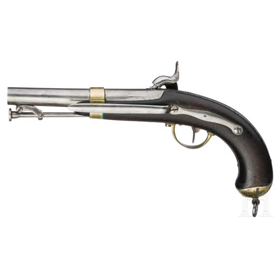 An M 1837 Navy percussion pistol, 1st pattern, Chatellerault