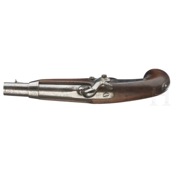 Two M 1842 gendarmerie percussion pistols, Tulle