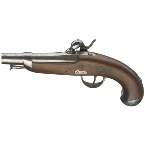 Two M 1842 gendarmerie percussion pistols, Tulle