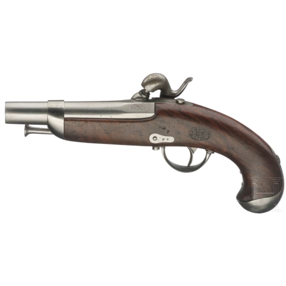 Two M 1842 gendarmerie percussion pistols, Tulle