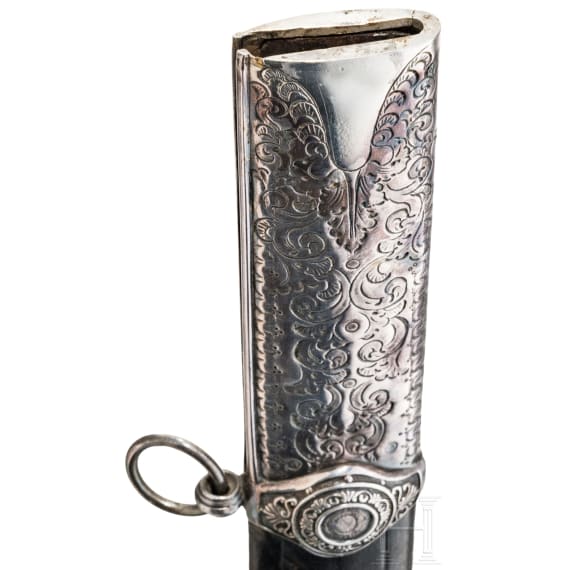 Silbermontierter Shamshir, osmanisch, um 1840/50