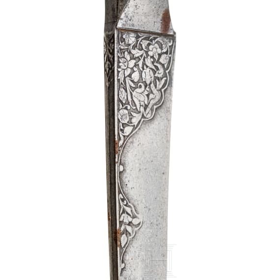 Kard mit eisengeschnittener Wooz-Klinge, persisch, um 1800