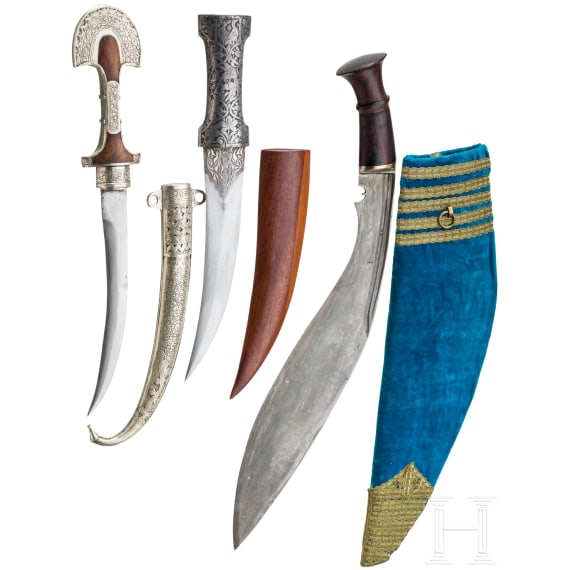 Drei Dolche/Messer, Orient, 20. Jhdt.