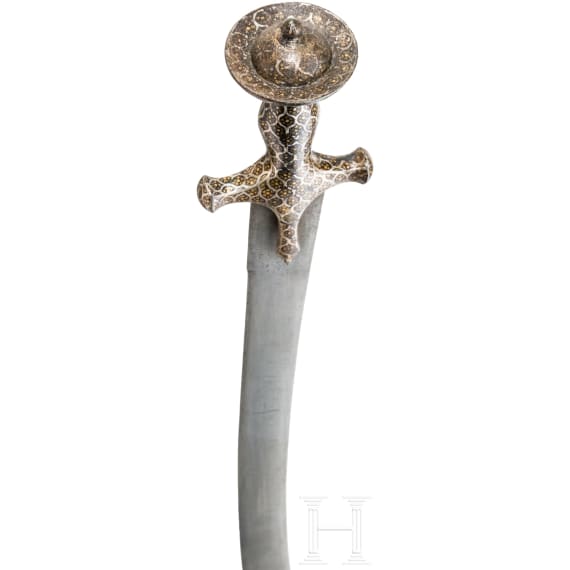 Tulwar mit Schwei&szlig;damastklinge, Indien um 1800