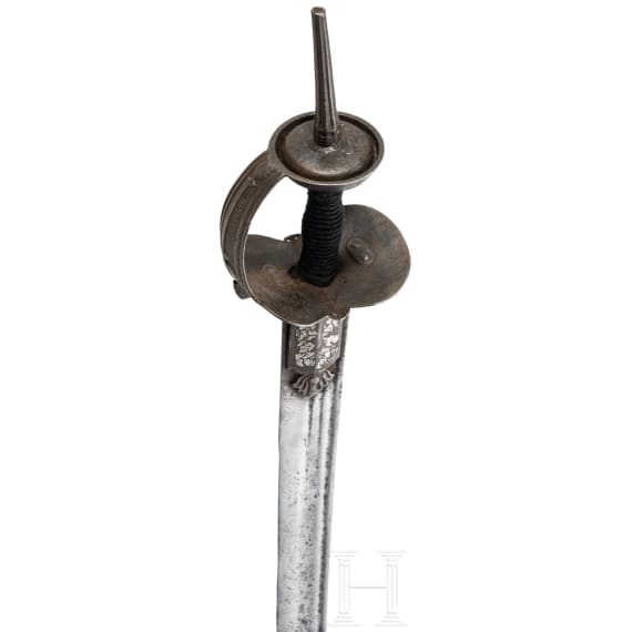 Khanda mit silberplattiertem Griff, Indien, um 1800