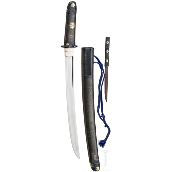 Wakizashi mit Shakudo-Montierung, 2. H&auml;lfte Edo-Periode